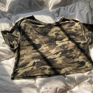 shein camo crop top